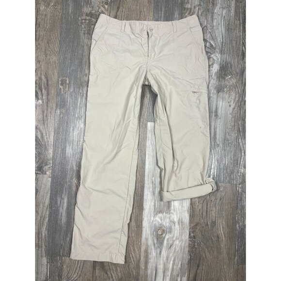 Columbia PFG Aruba Roll Up Pants Womens 12 Regular Tan Convertible Fishing - Picture 1 of 12